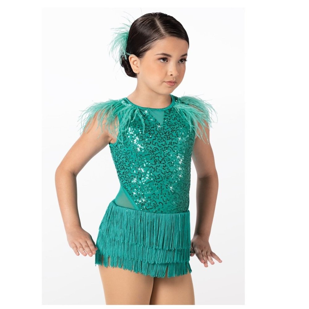 Weissman - Feather Sequins and Fringe Dance Costume - XSC (4/5)